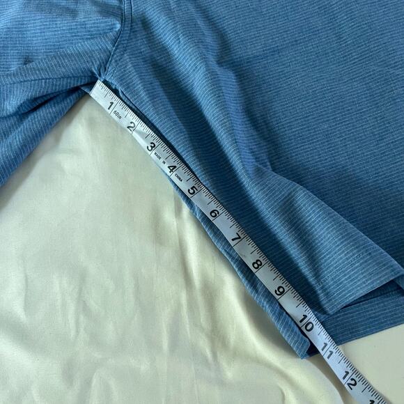 Travis Mathew Blue Microstripe Shorts Sz 36 10 Inch Inseam Golf - Picture 8 of 8